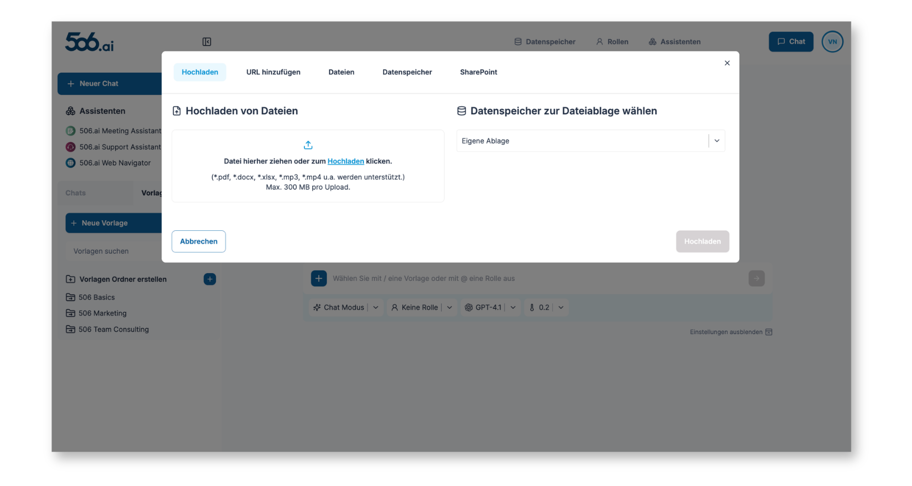 Befüllen des Datenspeichers 4