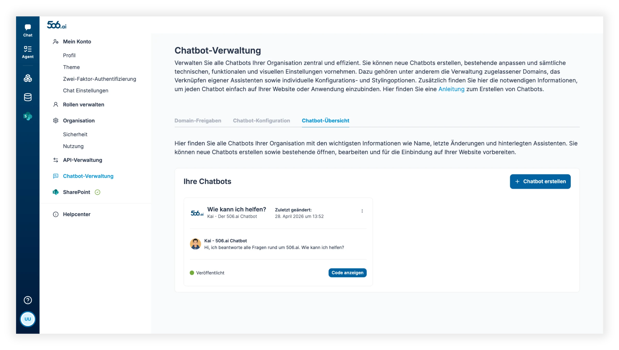 Chatbot Übersicht