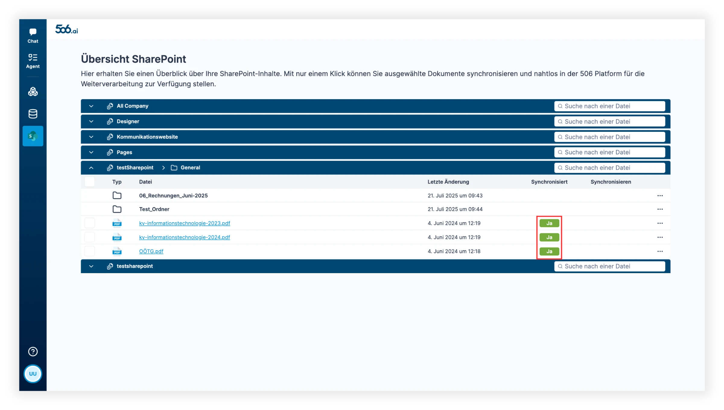 Sharepoint Laden & Synchronisieren 2
