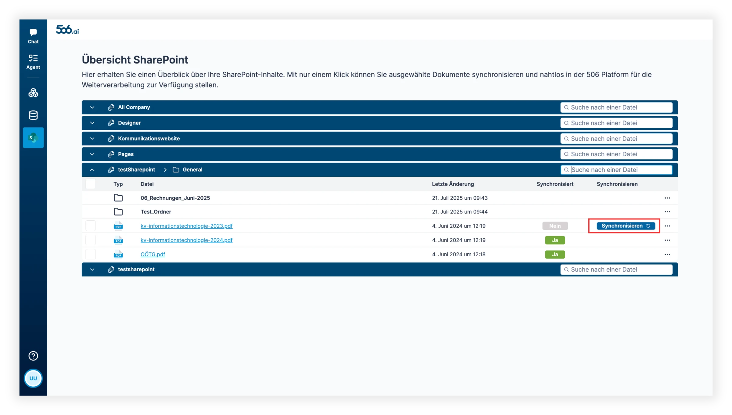 Sharepoint Laden & Synchronisieren 1