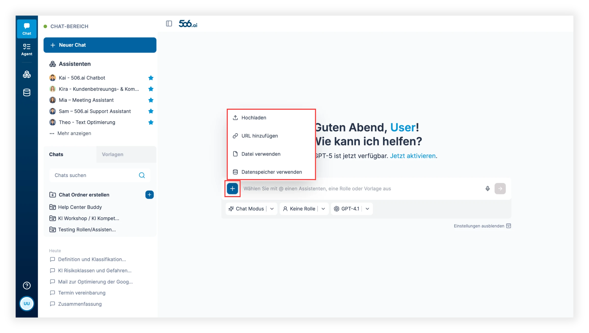 Upload in den Datenspeicher