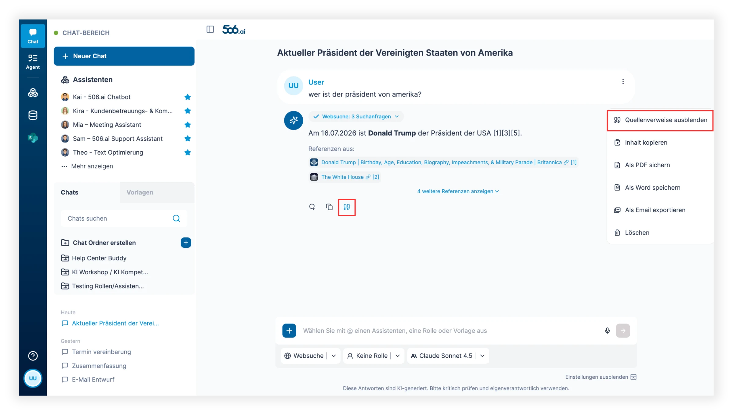 Modus - Websuche Quellenverweise 2
